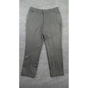 Lee Women's Relaxed Fit Gray Herringbone Dress Pants 12 Career Work Slacks